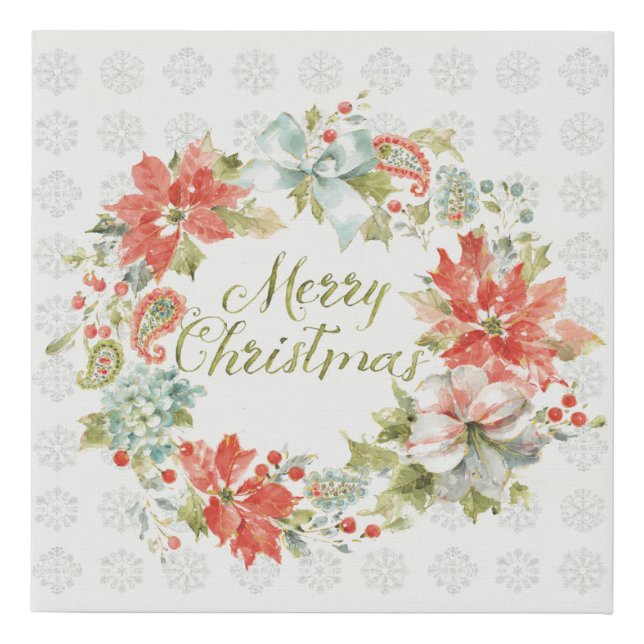 Home for the Holidays Merry Christmas Faux Canvas Print (Front)