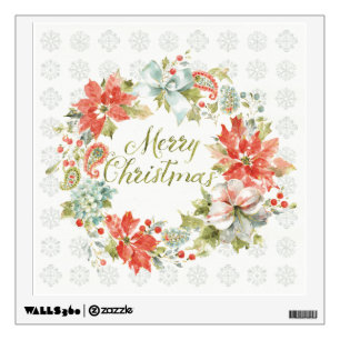 Home for the Holidays Merry Christmas Wall Decal