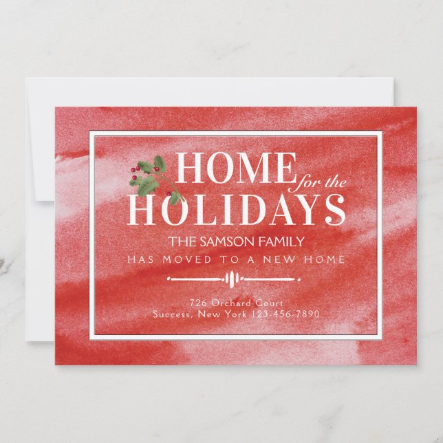 Home for the Holidays Moving Announcement (Front)