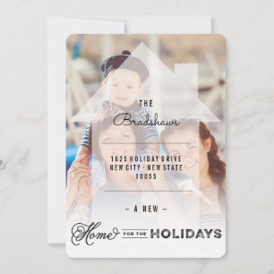 Home For The Holidays Moving Announcement Card