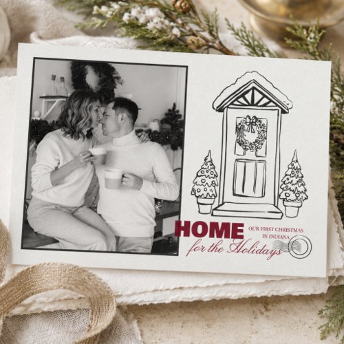Home for the Holidays Moving Announcement Card