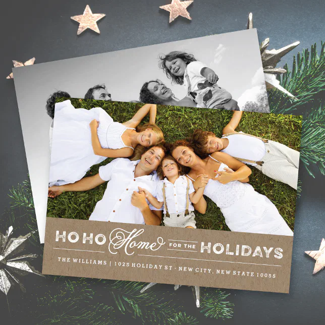 Home For The Holidays Moving Announcement Card | Zazzle