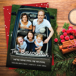 Home For The Holidays Moving Announcement Card