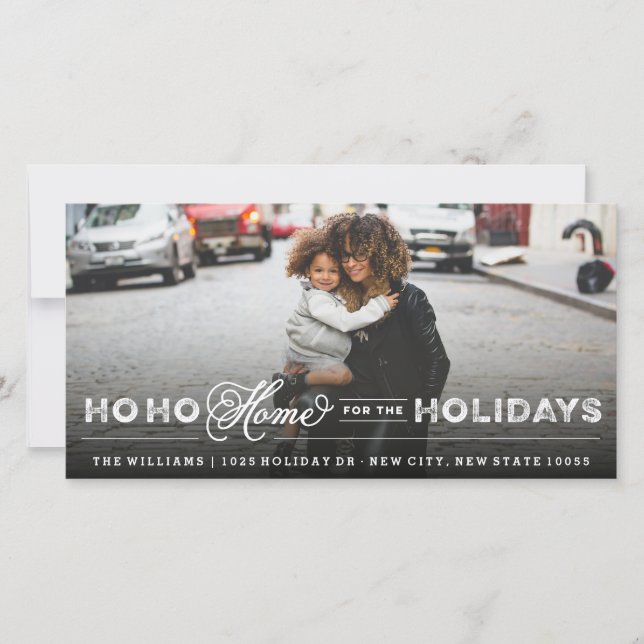 Home For The Holidays Moving Announcement Photo (Front)