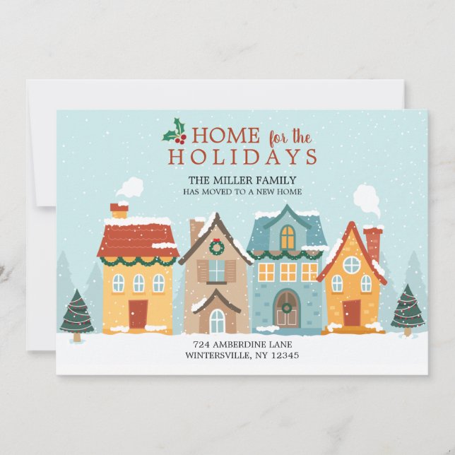 Home for the Holidays Moving Holiday Card (Front)