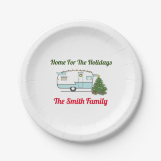 Home For The Holidays Paper Plates