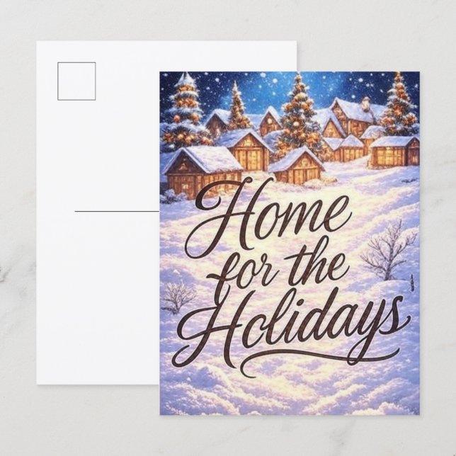 'Home for the Holidays' Postcard (Front/Back)