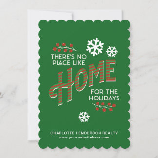 Home for the Holidays Real Estate Christmas Holiday Card