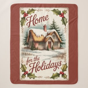 Home For The Holidays Sherpa Blanket