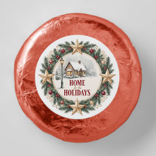 Home for the Holidays Snowy Christmas Party Dipped Oreo Cookie Favors
