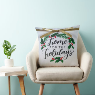 Home for the Holidays' Throw Pillow