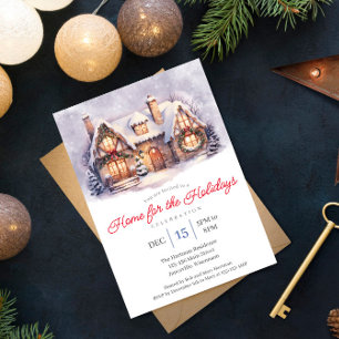 Home for the Holidays Winter House Party  Holiday Card