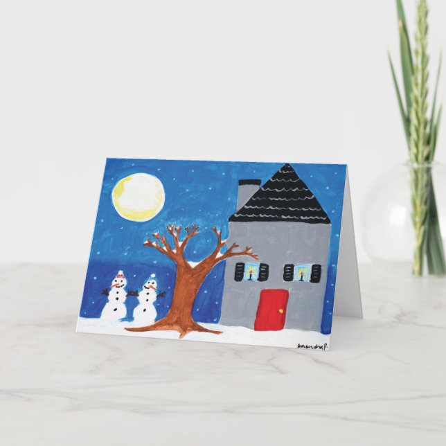 Home for the Holidays with "Happy Holidays" Holiday Card (Front)