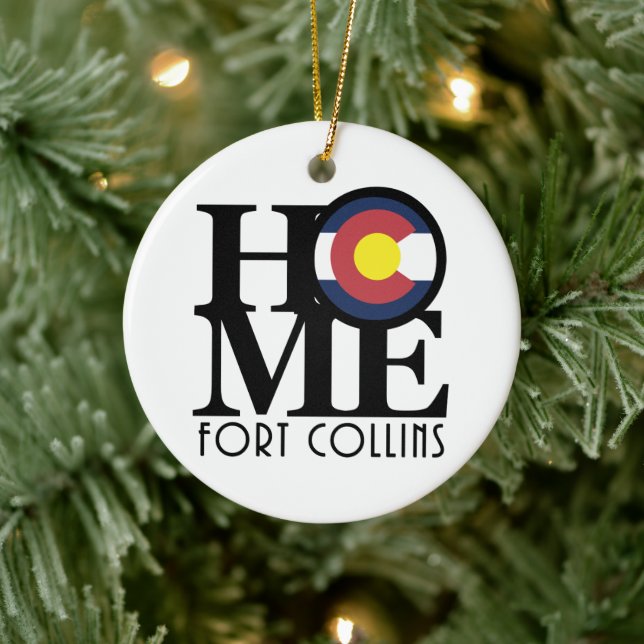 HOME Fort Collins Ceramic Ornament (Tree)