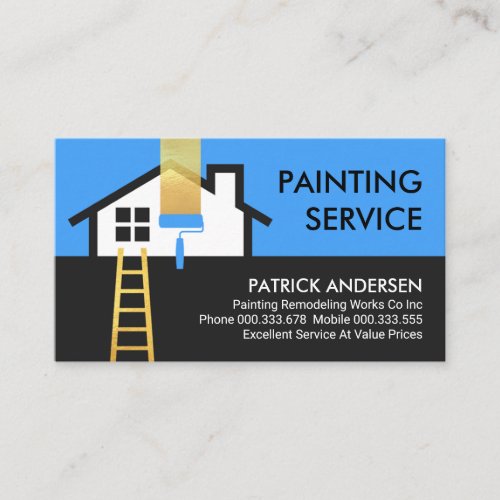 Home Frame Building Painting Service Business Card