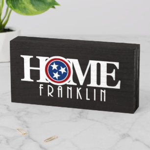 HOME Franklin Tennessee Wooden Box Sign