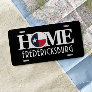 HOME Fredericksburg TX License Plate
