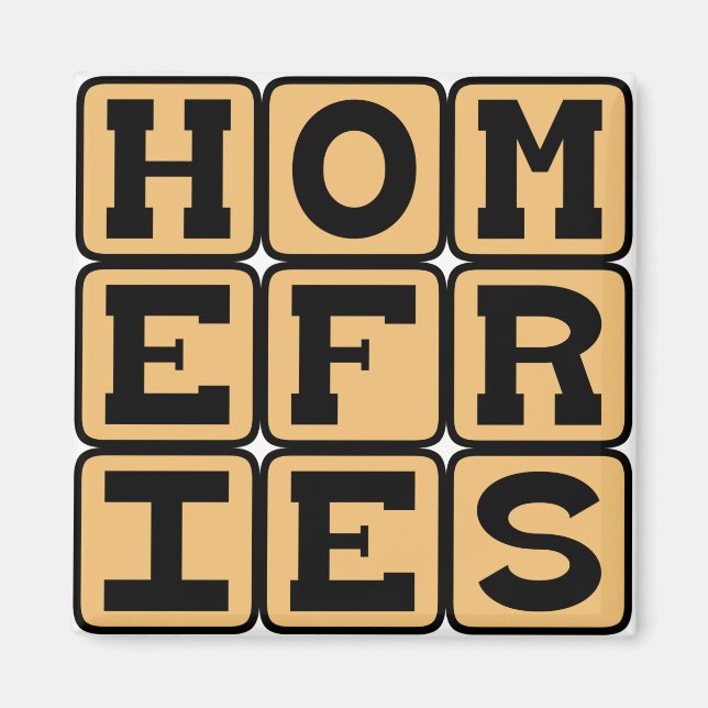 Home Fries, Potato Breakfast Meal Magnet (Front)