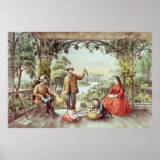 Home from the Brook, The Lucky Fishermen Poster (Front)