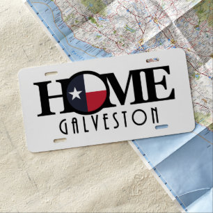 HOME Galveston License Plate