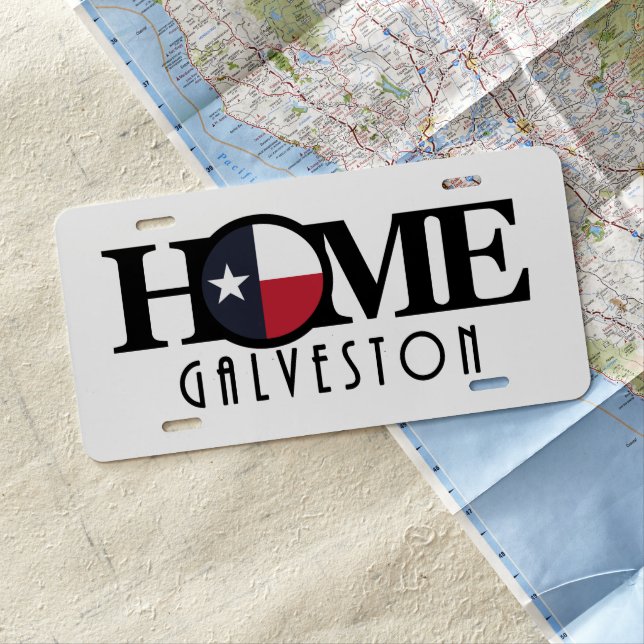 HOME Galveston License Plate (In Situ)
