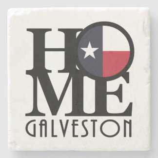 HOME Galveston Texas Stone Coaster