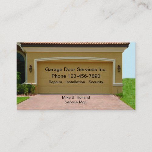 Home Garage Door Services Business Card