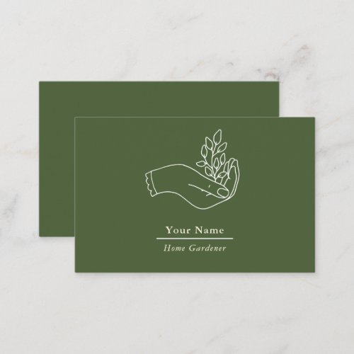 Home gardener plant business card