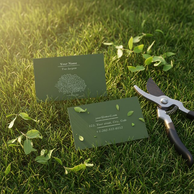 Home gardener, tree surgeon business card (Home gardener, tree surgeon business card.)
