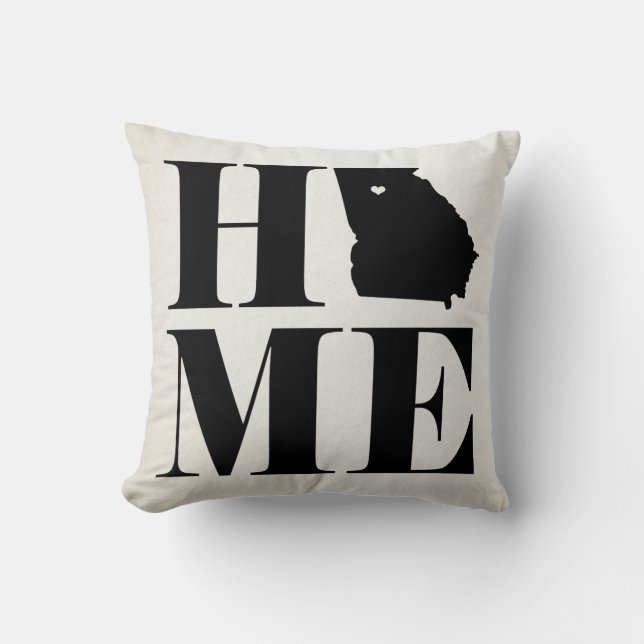 Home Georgia State Pillow CHOOSE YOUR COLOR (Front)