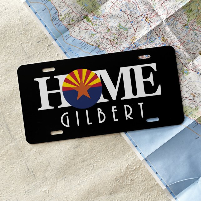 HOME GIlbert Arizona License Plate (In Situ)
