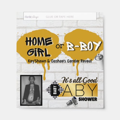 Home Girl or B_Boy Retro Hip Hop Baby Shower Photo Hershey Bar Favors