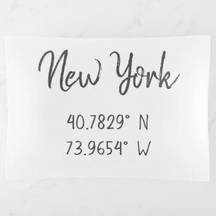 Home GPS Coordinates Longitude Latitude New York Trinket Tray