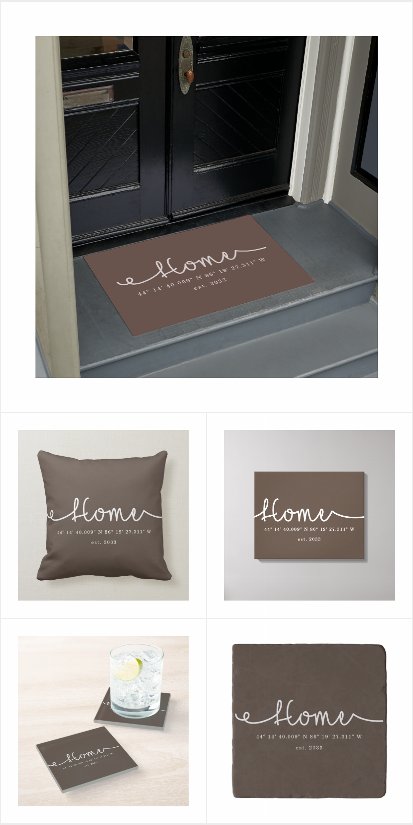 Home GPS Coordinates Personalized Home Decor