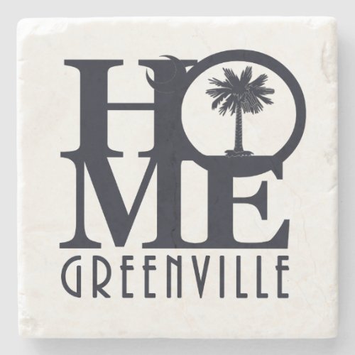HOME Greenville SC Stone Coaster