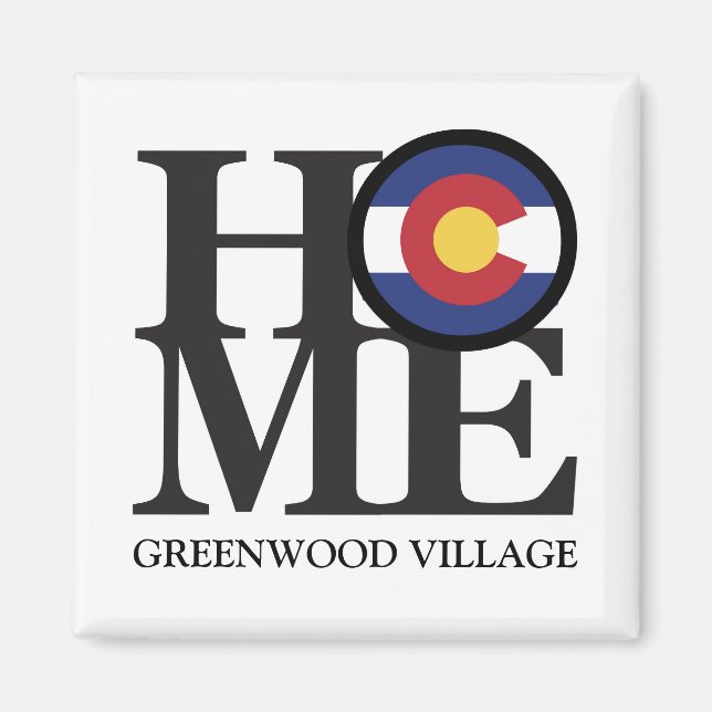 HOME Greenwood Village Colorado 4x4" Magnet (Front)