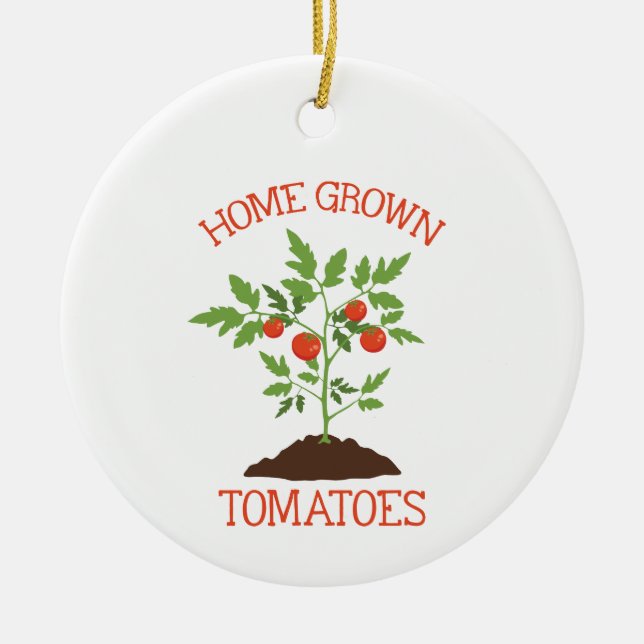 Home Grown Ceramic Ornament (Front)