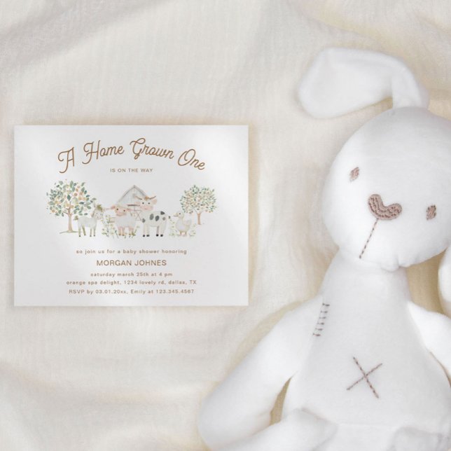 Home Grown Cutie Baby Shower Invitation (Creator Uploaded)