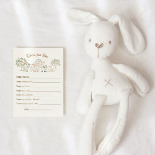 Home Grown Cutie Baby Shower Wishes for Baby Enclosure Card