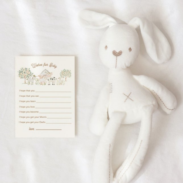 Home Grown Cutie Baby Shower Wishes for Baby Enclosure Card (Creator Uploaded)