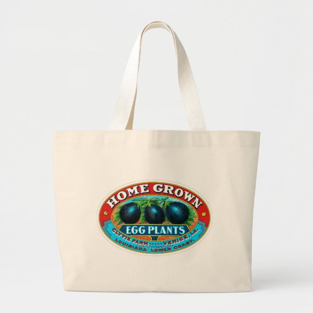 Home Grown Eggplants Tote Bag (Front)