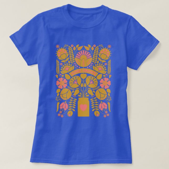 HOME GROWN FLOWERS TEE-LADY MEDIUM T-Shirt (Design Front)