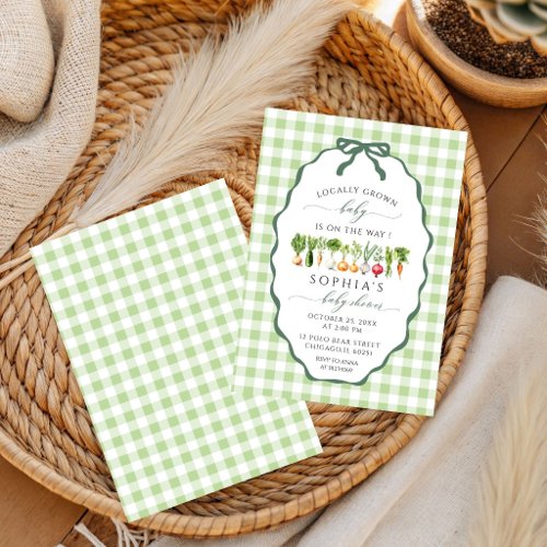 Home Grown Gender Neutral Baby Shower Invitation