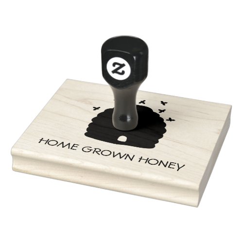 Home Grown Honey  Honey Business Rubber Stamp