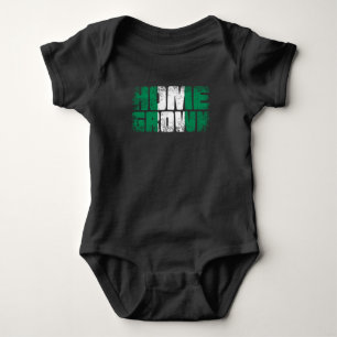 Home Grown Nigerian, Nigeria flag Baby Bodysuit
