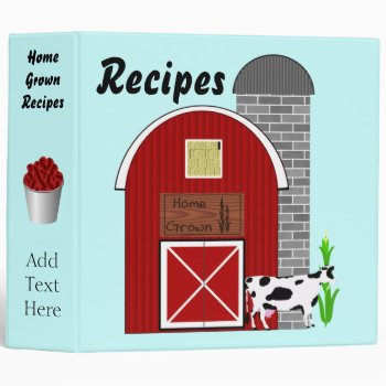 Home Grown Recipes Avery Binder by sagart1952 at Zazzle