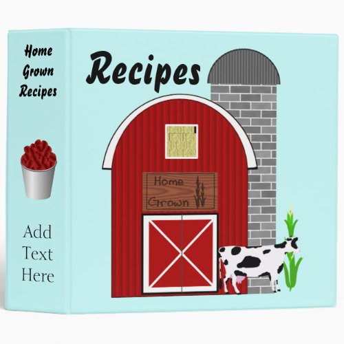 Home Grown Recipes Avery Binder