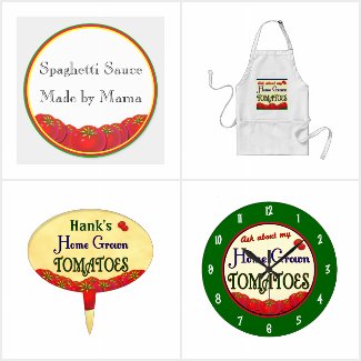 Home Grown Tomato Gardener Tees, Stickers and more
