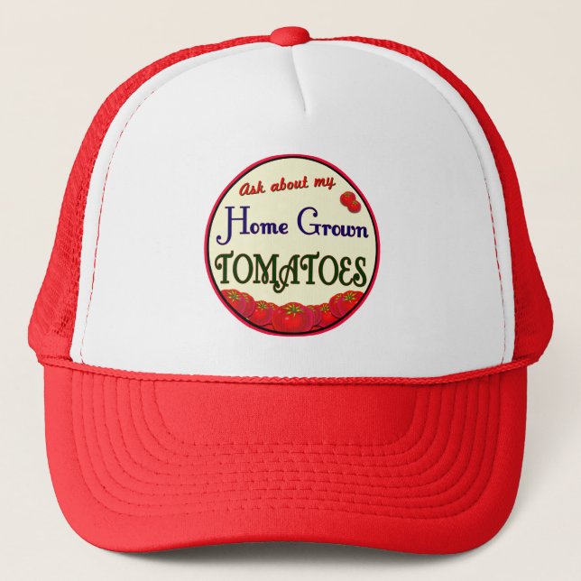 Home Grown Tomatoes Gardener Hat (Front)