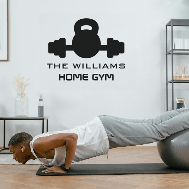 Home Gym Fitness Family name Workout Wall Decal (Creator Uploaded)